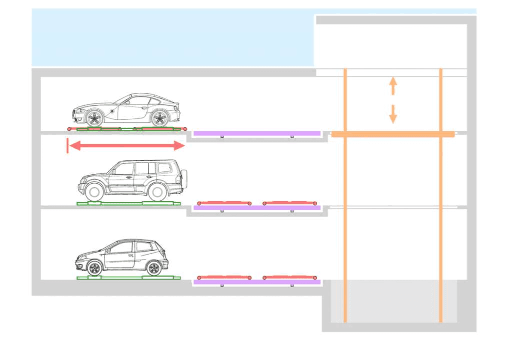Schema tecnico laterale Shuttle Park T